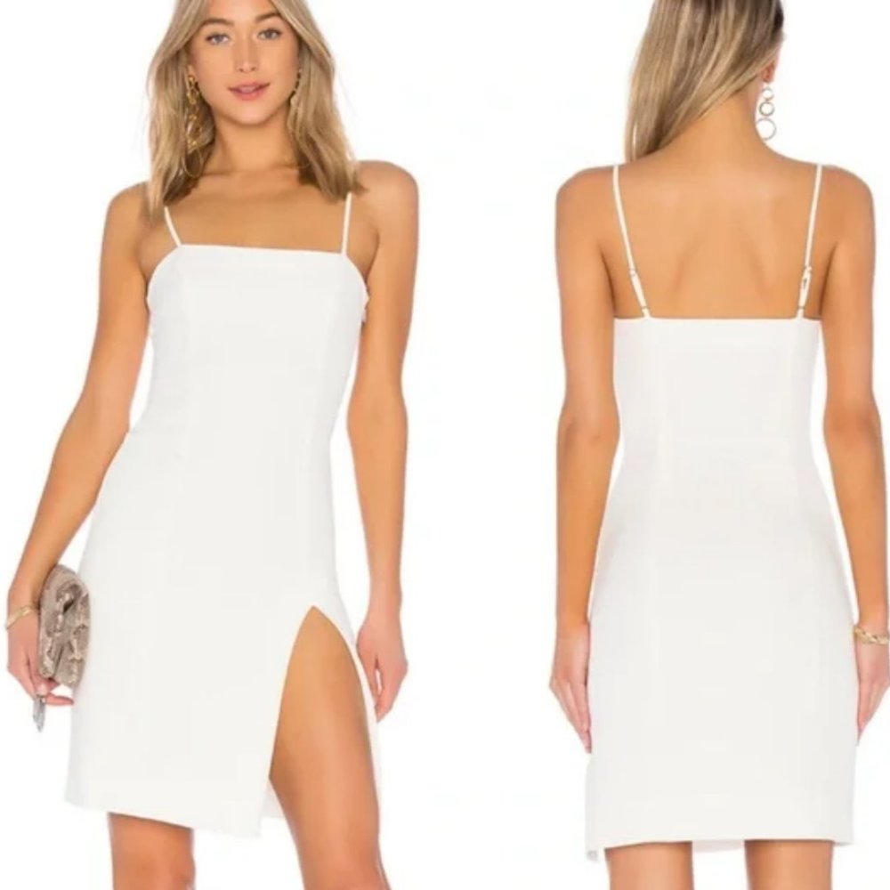 NBD Square Neck Mid-Length Dress